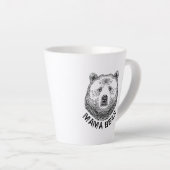 Tasse Latte Illustration de Mama Bear, Hand Drag (Angle droit)