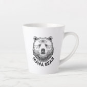Tasse Latte Illustration de Mama Bear, Hand Drag (Droite)