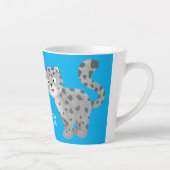 Tasse Latte Illustration de mignon léopard des neiges (Droite)