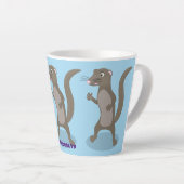 Tasse Latte Illustration de mignonne mangouste (Angle droit)