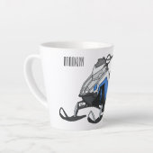 Tasse Latte Illustration de motoneige (Angle gauche)