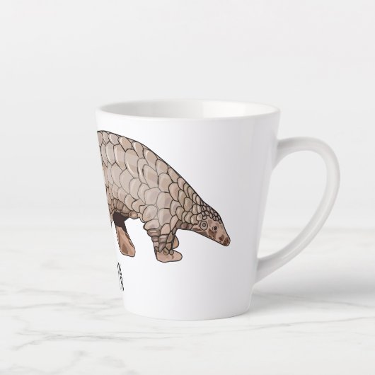 Tasse Latte Illustration de Pangolin (Droite)