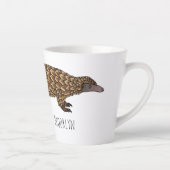 Tasse Latte Illustration de pangolin à queue longue (Droite)