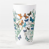 Tasse Latte Illustration de papillons papillons du XIXe siècle (Devant)