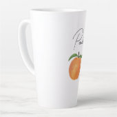 Tasse Latte Illustration de pêche peinte mignonne (Angle gauche)