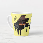 Tasse Latte Illustration de piano (Angle gauche)
