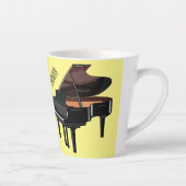 Tasse Latte Illustration de piano (Droite)