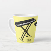 Tasse Latte Illustration de piano clavier (Angle gauche)