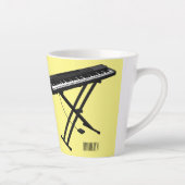 Tasse Latte Illustration de piano clavier (Droite)