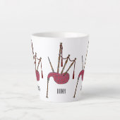 Tasse Latte Illustration de pipes (Devant)