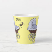 Tasse Latte Illustration de poussette (Devant)