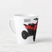 Tasse Latte Illustration de Quad bike atv (Angle gauche)