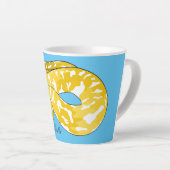 Tasse Latte illustration de serpent python birman de dessin an (Angle droit)