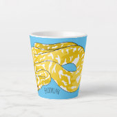 Tasse Latte illustration de serpent python birman de dessin an (Devant)