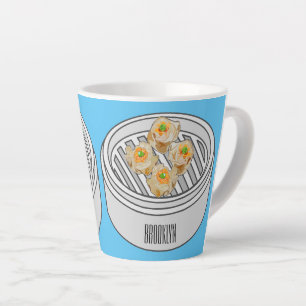 Tasse Latte Illustration de Shumai dim sum