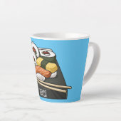 Tasse Latte Illustration de sushi (Angle droit)