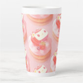 Tasse Latte Illustration de tarte aux fraises (Devant)