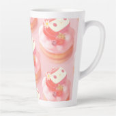 Tasse Latte Illustration de tarte aux fraises (Droite)