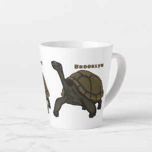 Tasse Latte Illustration de tortue terrestre des Galapagos