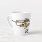 Tasse Latte Illustration de trompette (Angle gauche)