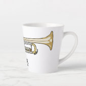 Tasse Latte Illustration de trompette (Droite)