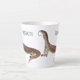 Tasse Latte Illustration de varan de dessin animé