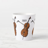 Tasse Latte Illustration de violoncelle (Devant)