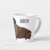 Tasse Latte Illustration de Walrus (Angle droit)