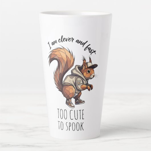 Tasse Latte Illustration d'écureuil mignon | Café M personnali (Devant)