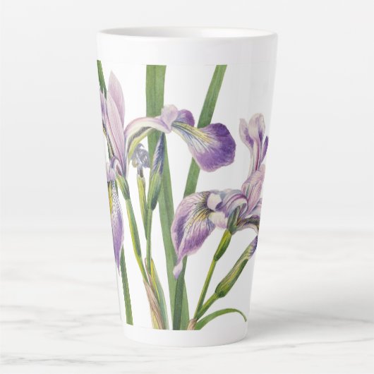 TASSE LATTE ILLUSTRATION DES FLEURS D'IRLANDE (Devant)