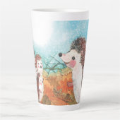 Tasse Latte Illustration des hérissons (Devant)