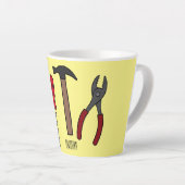 Tasse Latte Illustration des outils de menuiserie (Angle droit)