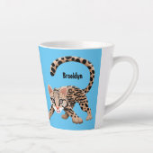 Tasse Latte Illustration d'ocelot mignon (Droite)