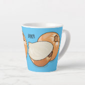 Tasse Latte Illustration d'oignon (Angle droit)