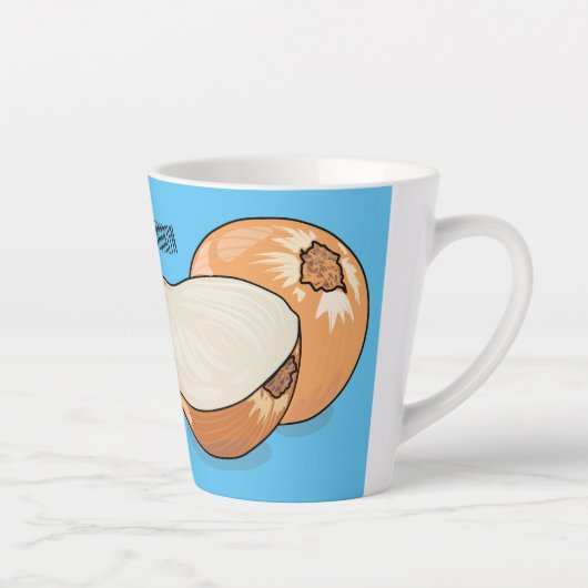 Tasse Latte Illustration d'oignon (Droite)