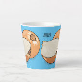 Tasse Latte Illustration d'oignon (Devant)