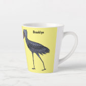 Tasse Latte Illustration d'oiseau de cordonnier (Droite)