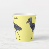 Tasse Latte Illustration d'oiseau de cordonnier (Devant)