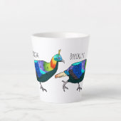 Tasse Latte Illustration d'oiseau monal himalayen (Devant)