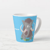 Tasse Latte Illustration drôle de mammouth laineux (Angle droit)