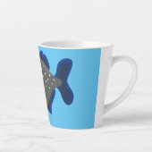 Tasse Latte Illustration drôle de piranha affamée (Droite)