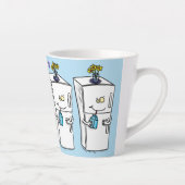 Tasse Latte Illustration drôle de réfrigérateur (Droite)