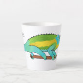 Tasse Latte Illustration du caméléon de Jackson (Devant)
