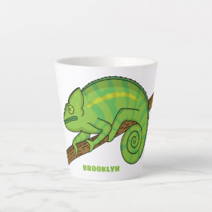 Tasse Latte Illustration du caméléon de la parson