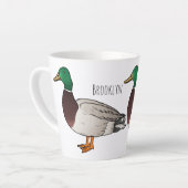 Tasse Latte Illustration du canard de Majard (Angle gauche)
