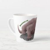 Tasse Latte Illustration du dragon de Komodo (Angle gauche)