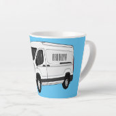 Tasse Latte Illustration du fourgon de livraison (Angle droit)