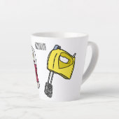 Tasse Latte Illustration du mixer (Angle droit)