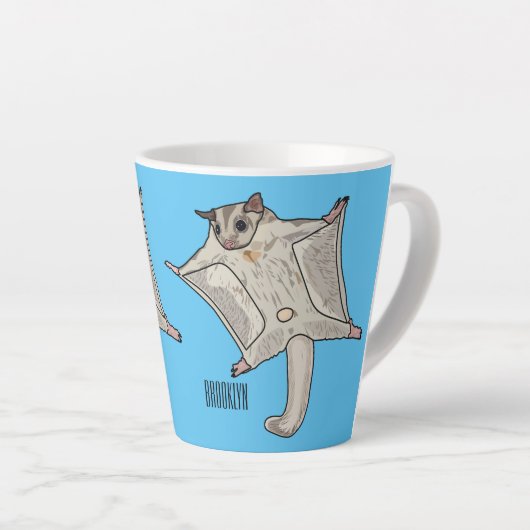 Tasse Latte Illustration du planeur à sucre (Angle droit)