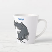 Tasse Latte Illustration du poisson-chat mignon (Droite)